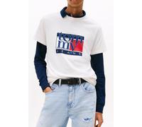 Tommy Hilfiger Slim Flag Shortsleeve Tee Ancient White size L | Print T-Shirts Outlet | Men | White L