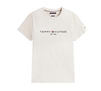 Tommy Hilfiger Men’s Short Sleeve Slim Fit T-Shirt, Beige (Heathered Oatmilk), L