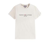 Tommy Hilfiger Men’s Short Sleeve Slim Fit T-Shirt, Beige (Heathered Oatmilk), XL