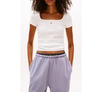 Tommy Hilfiger Slim Soft Rib T-shirt Ecru size S | Shirts Outlet | Women | Brown S