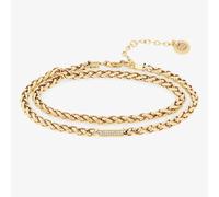 Tommy Hilfiger Crystal Detail Snake Chain Bracelet, Gold
