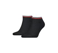 Tommy Hilfiger Sneaker Socks, Black, 39/42 (Pack of 2)