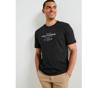 Tommy Hilfiger Stack Graphic Logo T-Shirt - Black, Black, Size L, Men Black