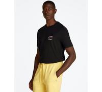 Tommy Hilfiger Men’s Short Sleeve Round Neck Stack T-Shirt, Black (Black), M