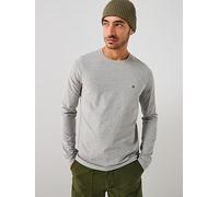 Tommy Hilfiger Stretch Slim Fit Long Sleeve T-Shirt, Light Grey, Size 2Xl, Men Light Grey