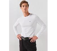 Tommy Hilfiger Stretch Slim Fit Long Sleeve T-shirt, White, Size S, Men White