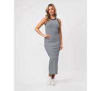 Tommy Hilfiger Stripe Rib Womens Sleeveless Midi Dress - White - Size Medium