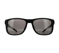 Tommy Hilfiger Wrap Mens Matte Black Grey Polarized Sunglasses - One Size