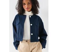 Tommy Hilfiger Tailored Utility Cropped Jacket, Navy, Size 42, Women Navy