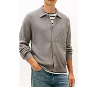 Tommy Hilfiger Men Textured Polo Cardigan MW0MW41546 Cardigan Sweater, Grey, XXL