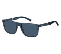 Tommy Hilfiger TH 2043/S IPQ/KU Man Sunglasses Plastic Blue Blue Squared Normal