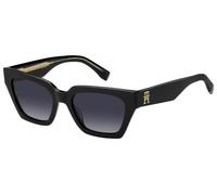 Tommy Hilfiger Woman TH 2101/S 807/9O Sunglasses Acetate Black Grey Geometric Shaded