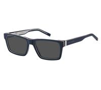 Tommy Hilfiger TH 2309/S PJP/IR Man Sunglasses Acetate Blue Grey Squared Normal