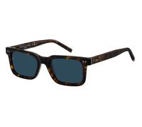 Tommy Hilfiger TH 85/S 086/KU Man Sunglasses Acetate Havana Blue Squared Normal