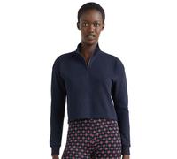 Tommy Hilfiger TH Icon 2.0 Lounge Half Zip Sweatshirt Top - Desert Sky - XS - 8