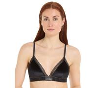 Tommy Hilfiger TH Lace Trim Velour Triangle Bralette - Black - XS - 8