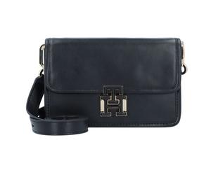 Tommy Hilfiger TH Logo Leather Shoulder bag Leather 20 cm black