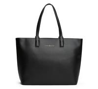 Tommy Hilfiger Women’s Logo Tape Tote Bag with Zip, Black (Black), One Size