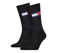 Tommy Hilfiger Crew Socks, Black, 35/38 (Pack of 2)