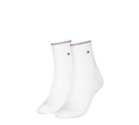 Tommy Hilfiger Women's Shine Short Sock, White, 35-38