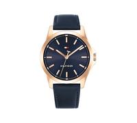 Tommy Hilfiger Three Hand Quartz Movement Watch for Men with Navy Blue Leather Strap - 1792189