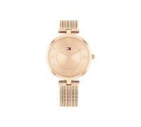 Tommy Hilfiger Three Hand Quartz Movement Watch for Women with Rose Gold Colored Stainless Steel Mesh Bracelet - 1782712