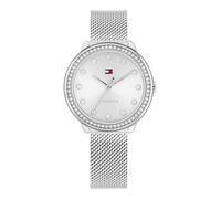 Tommy Hilfiger Three Hand Quartz Movement Watch for Women with Silver Stainless Steel Mesh Bracelet - 1782698