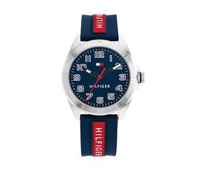 Tommy Hilfiger Three Hand Quartz Movement Watch for Youth with Navy Blue Silicone Bracelet - 1720019