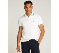 Tommy Hilfiger Tipped Mens Slim Fit Polo - White Cotton - Size Large