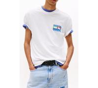 Tommy Hilfiger Tjm Reg Dna Flag Play Tee Ecru size XL | Basic T-Shirts Outlet | Men | Brown XL