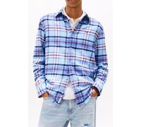 Tommy Hilfiger Tjm Reg Flannel Checked Shirt Light Powdery Blue/big Check size M | Casual Shirts Outlet | Men | Blue M
