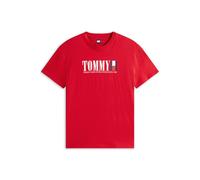 Tommy Jeans Mens TJM Reg DNA Flag Tee Ext Dm0dm21941 S/S T-Shirt, Red (Sapphire Red), S UK