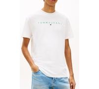 Tommy Hilfiger Tjm Regular Linear Logo Ecru/bahama Green size XS | Basic T-Shirts Outlet | Men | Brown XS