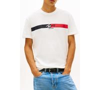 Tommy Jeans Signature Stripe Regular Fit Short Sleeve T-shirt White XL Men