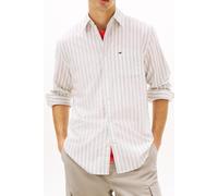 Tommy Jeans Men's TJM Reg Oxford Shirt Ext DM0DM22790 L/S, Grey (Ivy Mink Stripe), M