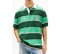 Tommy Hilfiger Tjm Relaxed Ss Stripe Polo Shadow Pine Stripe size M | Poloshirts Outlet | Men M