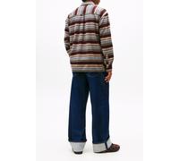 Tommy Hilfiger Tjm Utility Flannel Rich Brown/horizontal Stripes size M | Casual Shirts Outlet | Men | Brown M