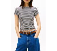 Tommy Hilfiger Tjw Slim Lettuce Edge T-shirt Black/ecru Stripe size M | Shirts Outlet | Women | Black M