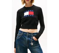Tommy Hilfiger Tjw Sparkle Flag Sweater Black size L | Sweaters Outlet | Women | Black L