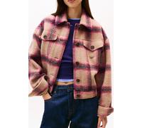 Tommy Hilfiger Tjw Wool Trucker Jacket Mystic Pink/check size S | Cropped Jackets Outlet | Women | Pink S