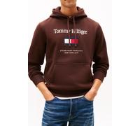 Tommy Hilfiger Tommy Embro Flag Hoodie Chocolate size S | Hoodies Outlet | Men | Brown S