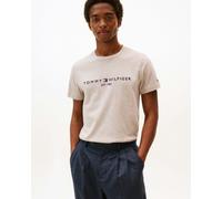 Tommy Hilfiger Tommy Logo Basic Mens T-Shirt - Heathered Pebble - Heathered Pebble - M