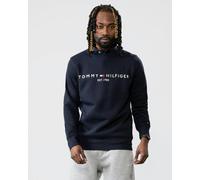Tommy Hilfiger Mens Sweaters Logo Sweater Blue - Navy Cotton - Size Medium
