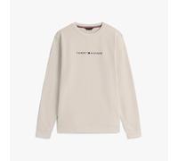 Tommy Hilfiger Track Top Mens Sweatshirts Newsprint - Beige Cotton - Size Medium