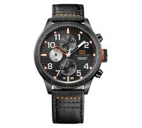 Tommy Hilfiger Trent 1791136 Men's Watch - 46mm Black Dial Leather