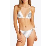 Tommy Hilfiger Triangle Rp Print Flag Chain Bikini Top, Navy Blue size L | Bikinis Outlet | Women | Blue L