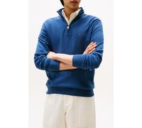 Tommy Hilfiger Men’s Essential Cotton Half Zip Jumper, Blue (Aegean Sea), S