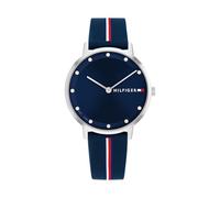 Tommy Hilfiger Two Hand Quartz Movement Watch for Women with Blue Silicone Bracelet - 1782736