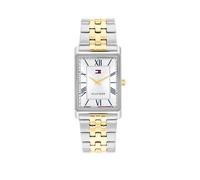 Tommy Hilfiger Two Tone Gold IP & Stainless Steel Bracelet Watch, Multi, Men Print