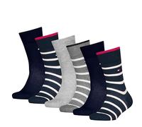 Tommy Hilfiger Unisex Kid's Breton Stripe Classic Sock (Pack of 6)